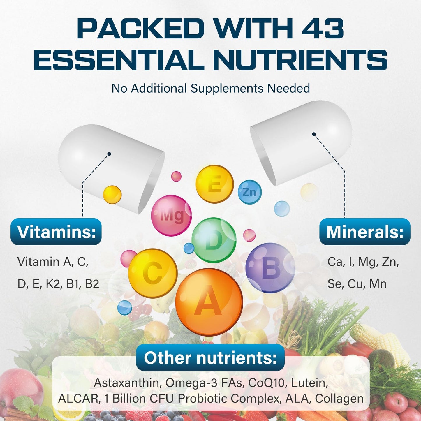 Ingredientes herbales multivitaminas ThrivyThystle hombres
