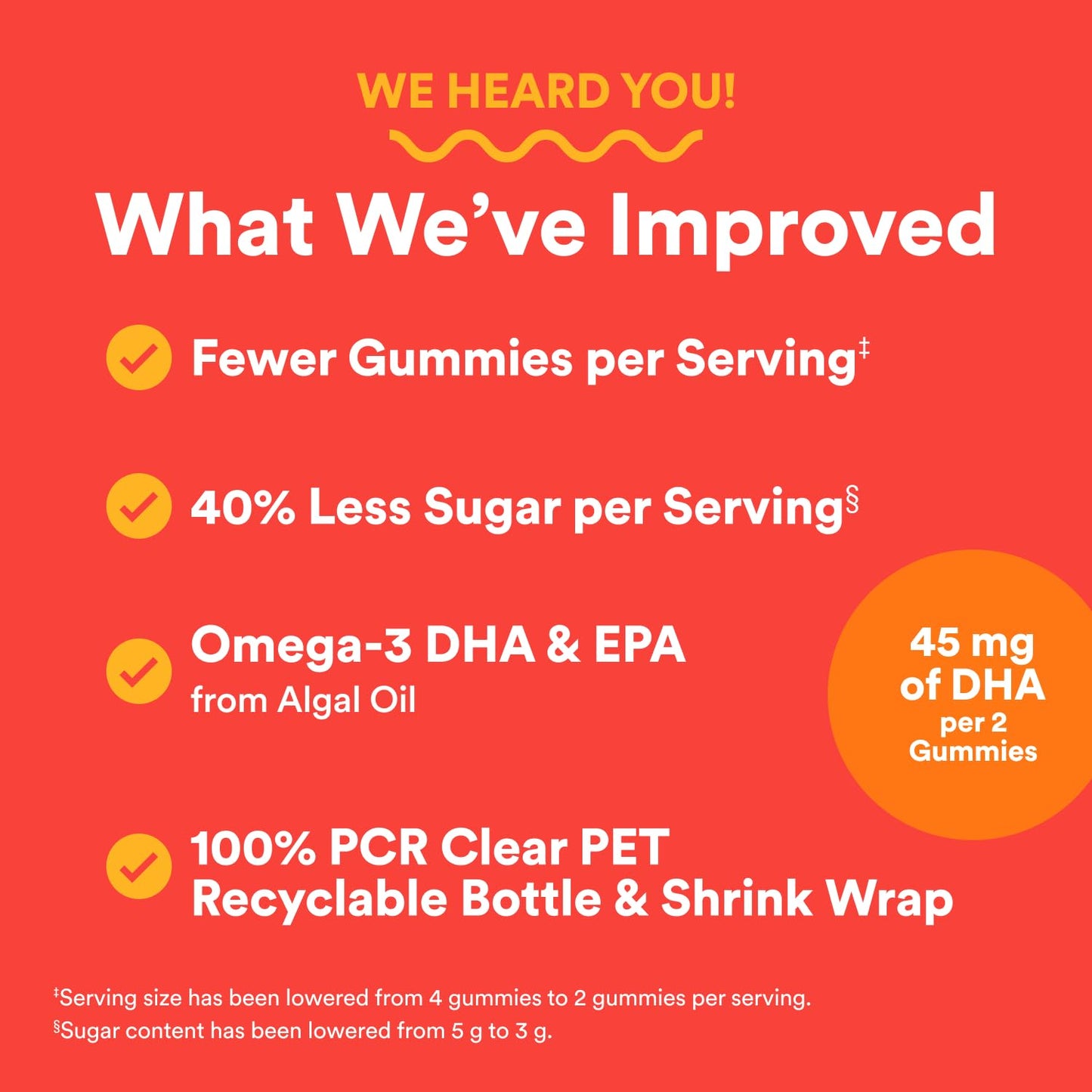 Ingredientes mejorados en SmartyPants Kids multivitaminas