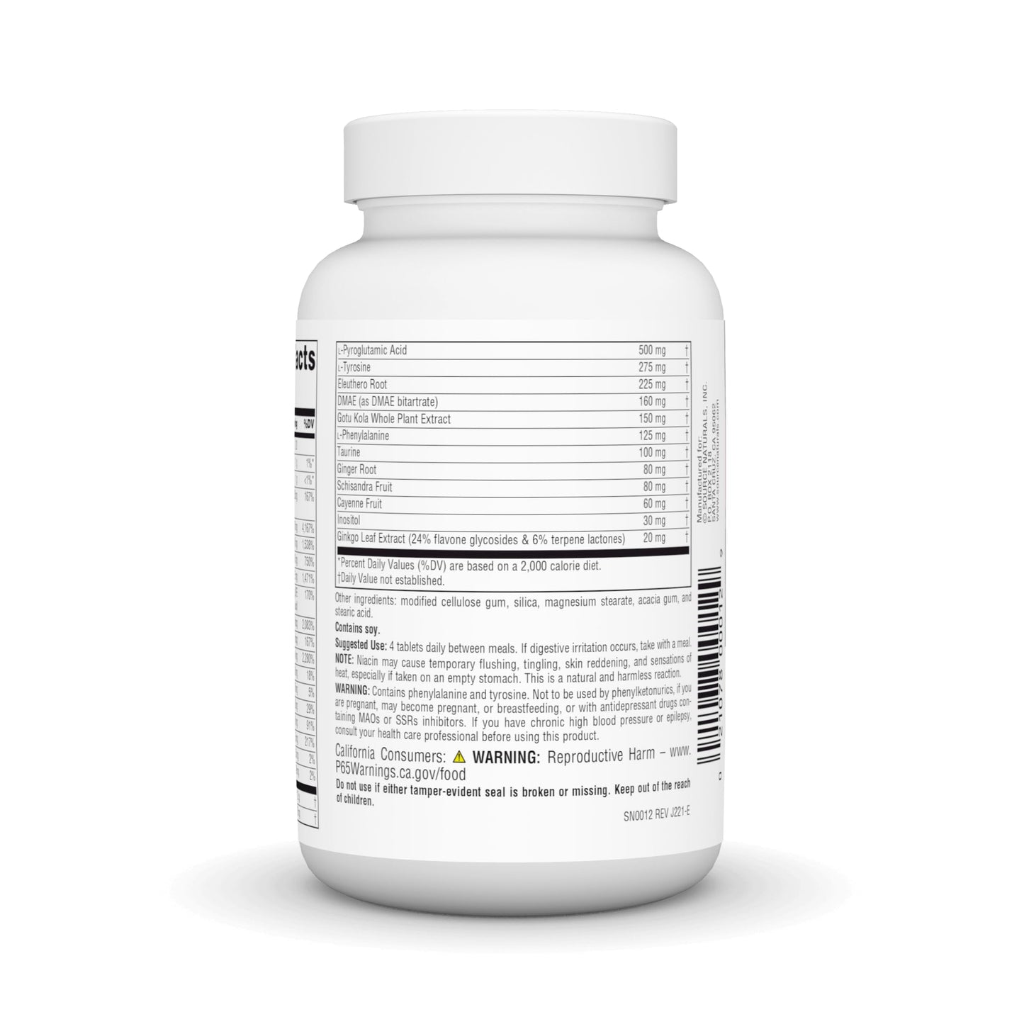 Ingredientes de Mental Edge por Source Naturals