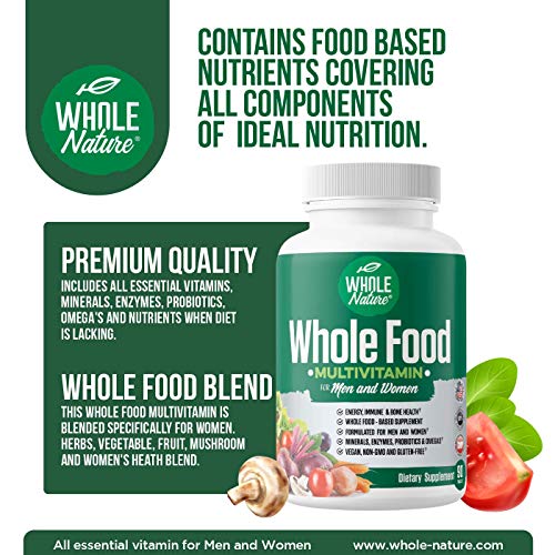 Ingredientes clave de las multivitaminas de alimentos completos.