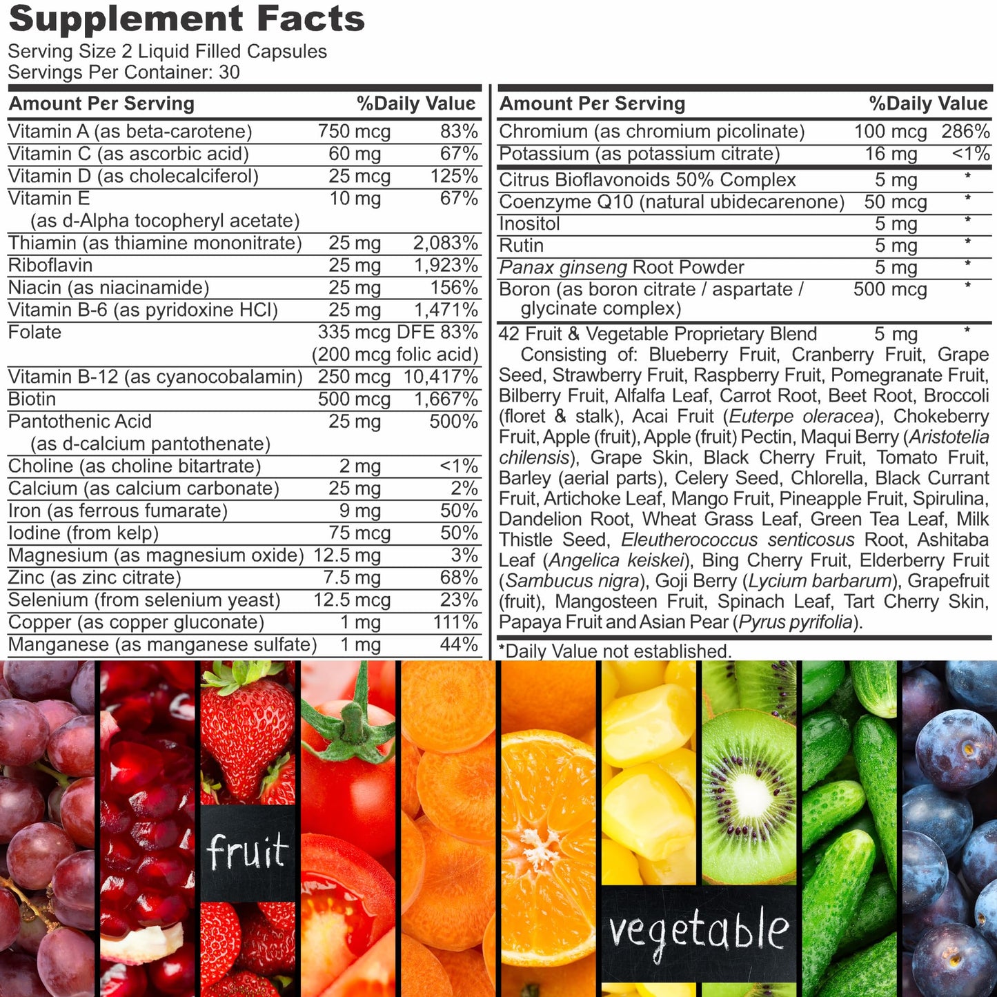 Ingredientes de multivitaminas Halal para adultos