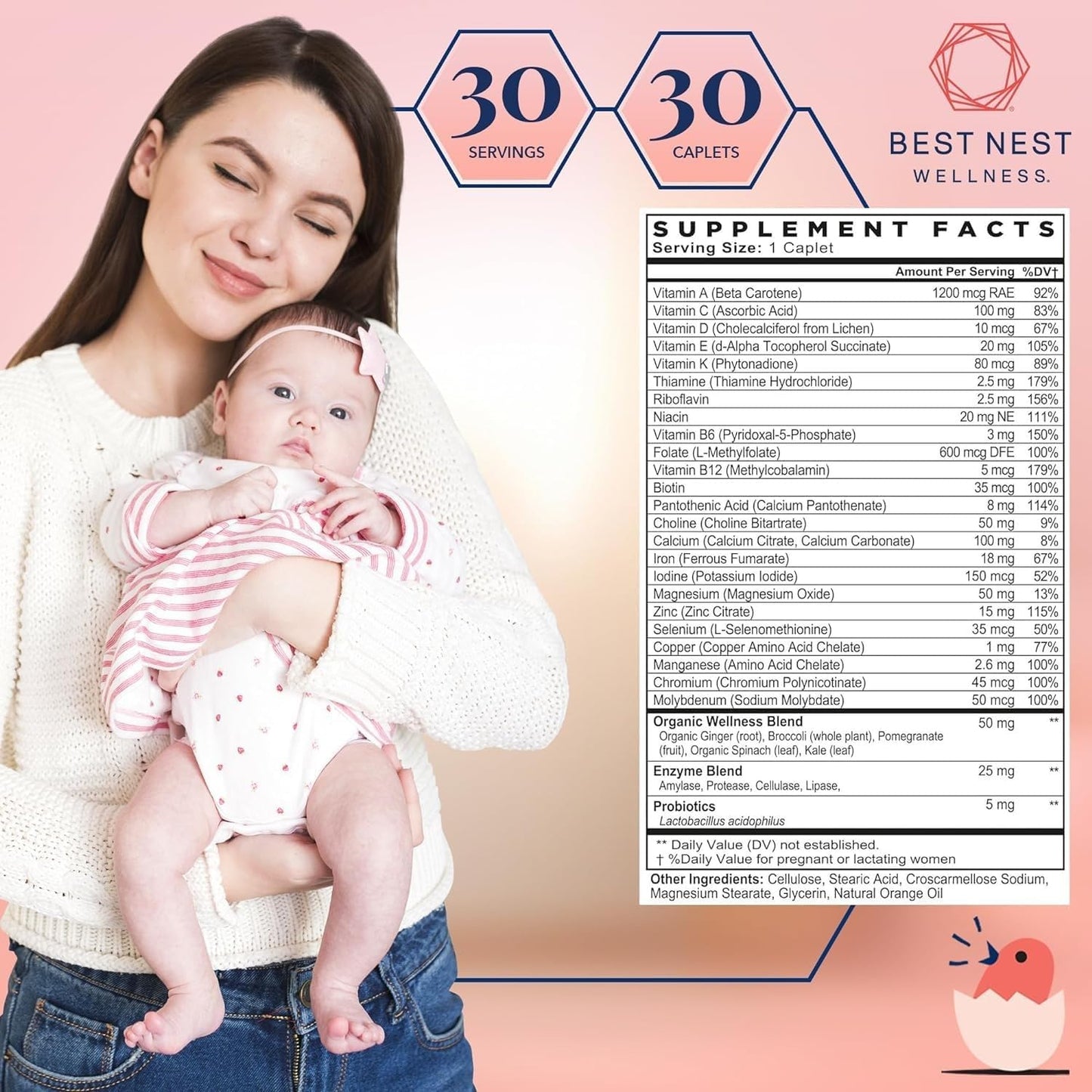 Ingredientes del multivitamínico posparto