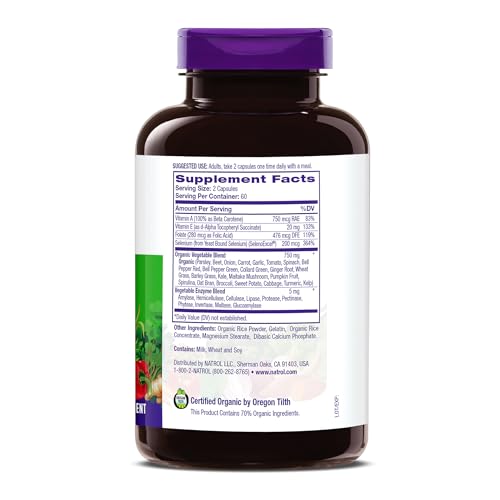 Fruto y planta ingredientes naturales en cápsulas Natrol JuiceFestiv