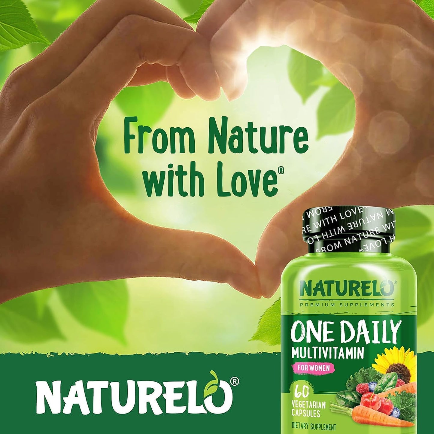 Ingredientes naturales multivitamínico NATURELO con amor