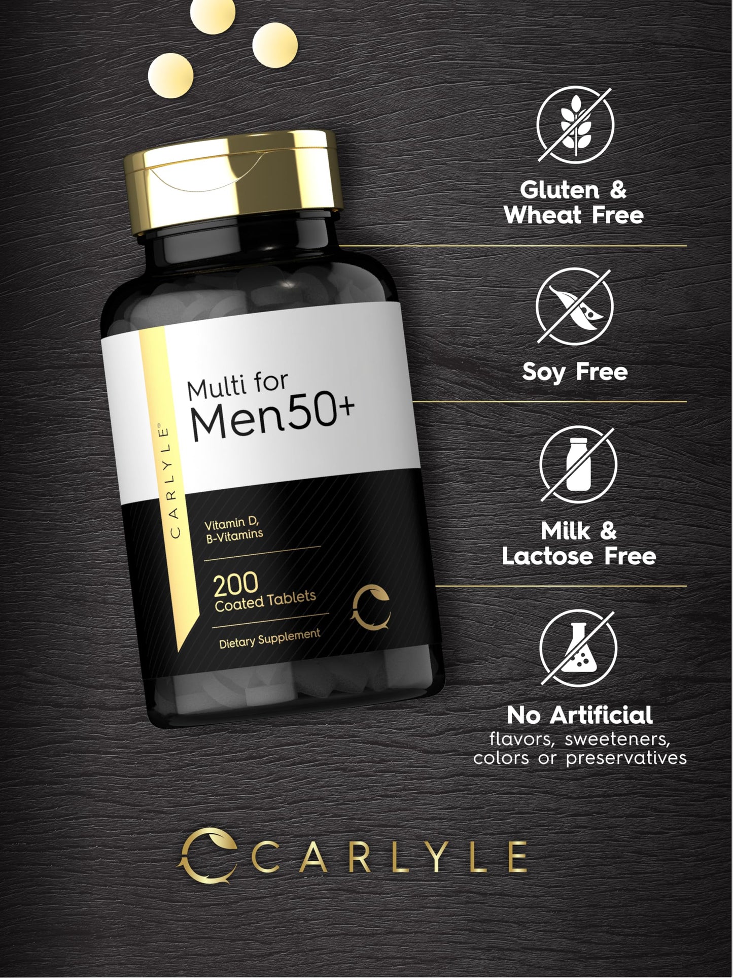 Ingredientes naturales en el suplemento Carlyle para hombres mayores de 50