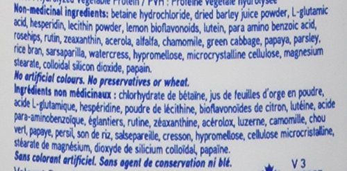 Ingredientes no medicinales Swiss One 50 multivitaminas