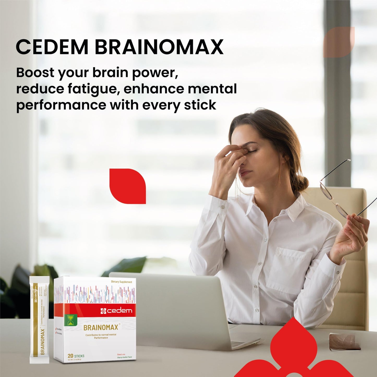 Ingredientes premium CEDEM Brainomax suplemento