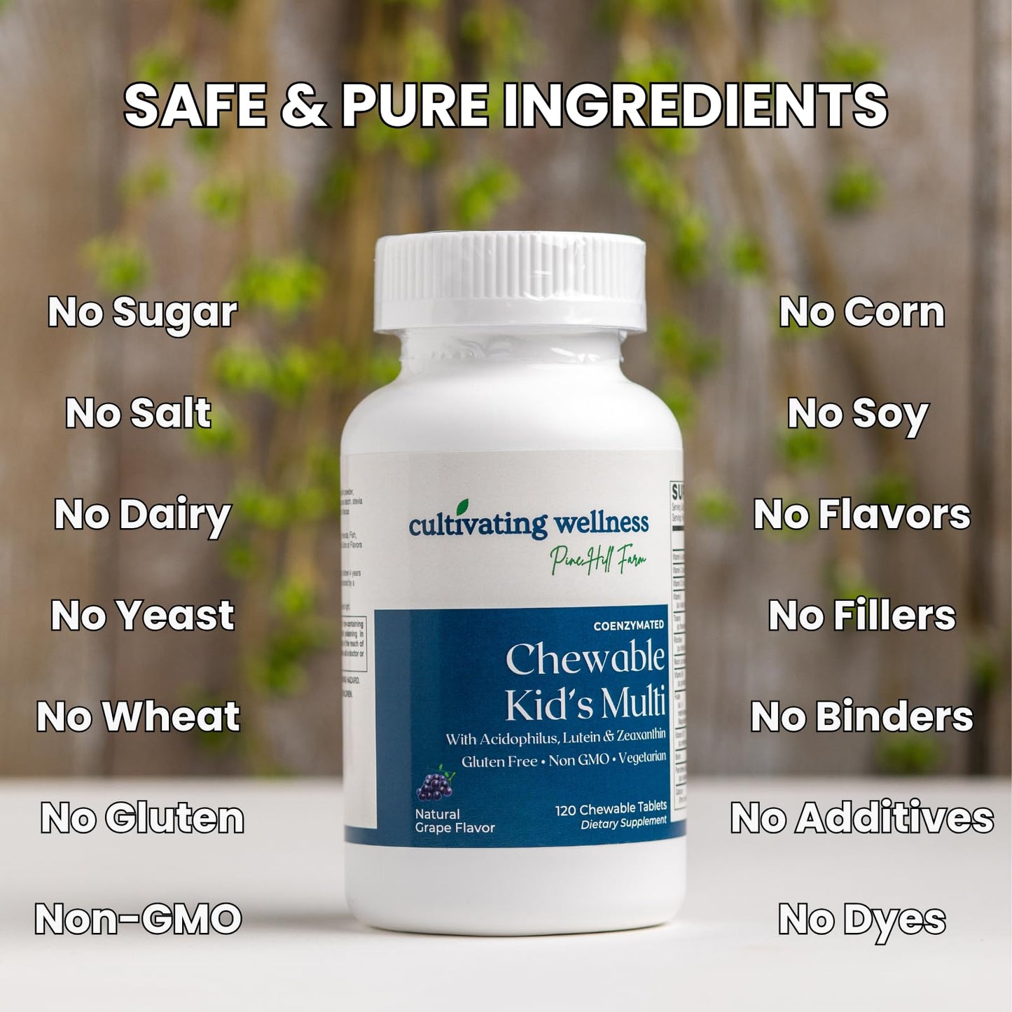 Ingredientes seguros multivitamínico infantil