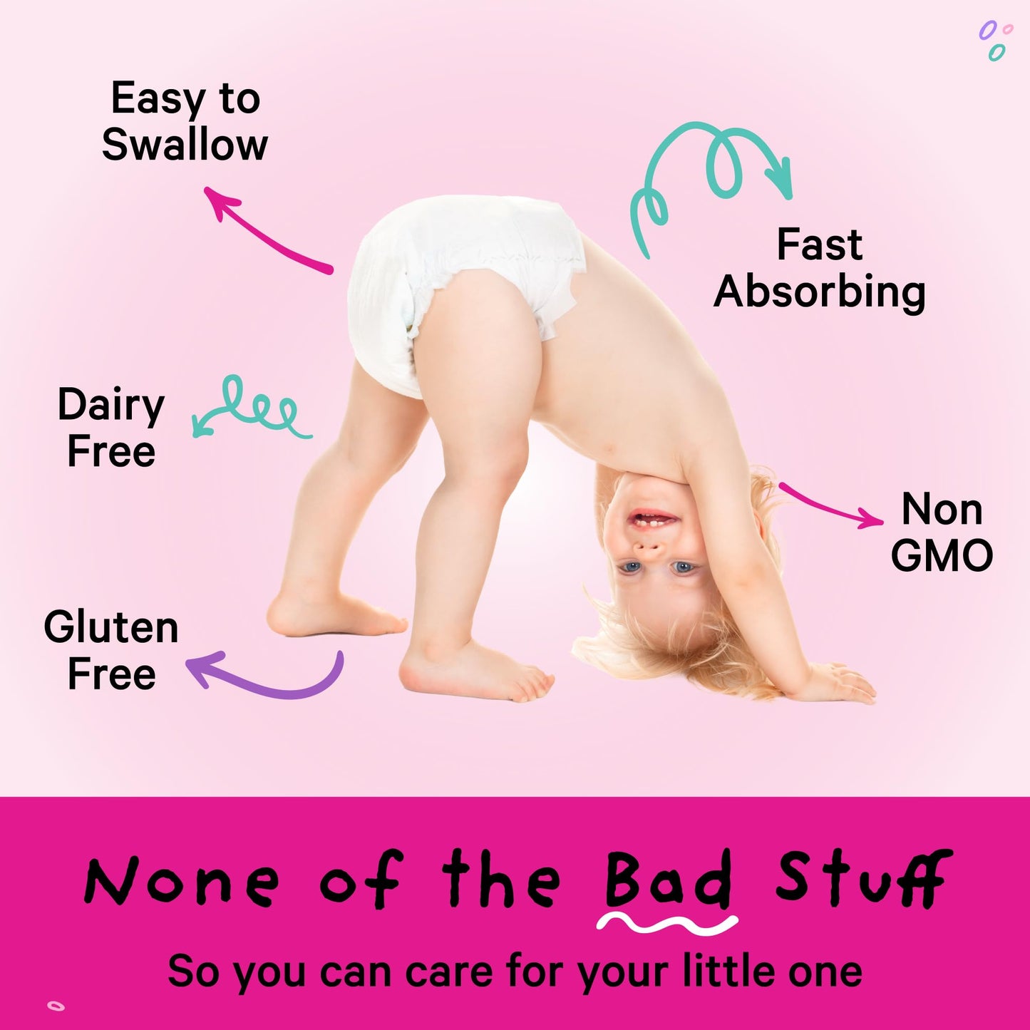 Ingredientes limpios y seguros en producto Pink Stork.