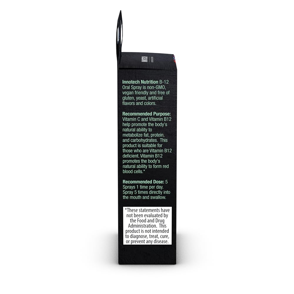 Ingredientes spray vitamina b12 Innotech Nutrition 25ml