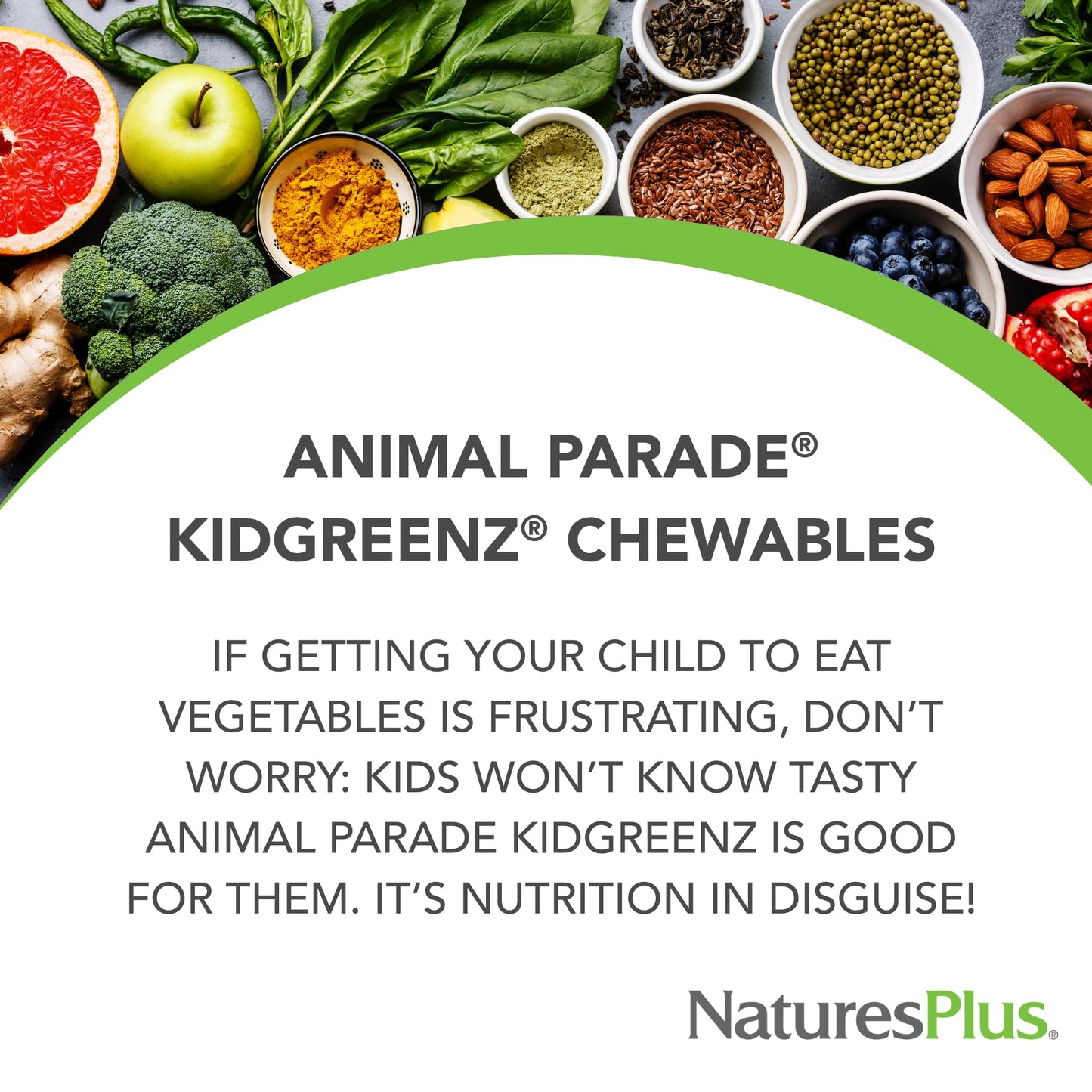 Ingredientes de superalimento KidGreenz Animal Parade