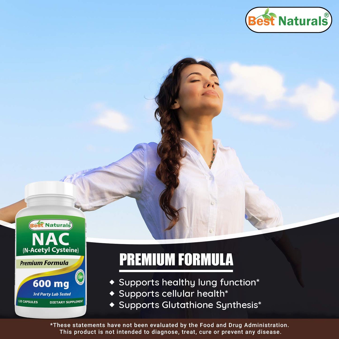 Inositol polvo y NAC cápsulas para apoyo nutricional USA