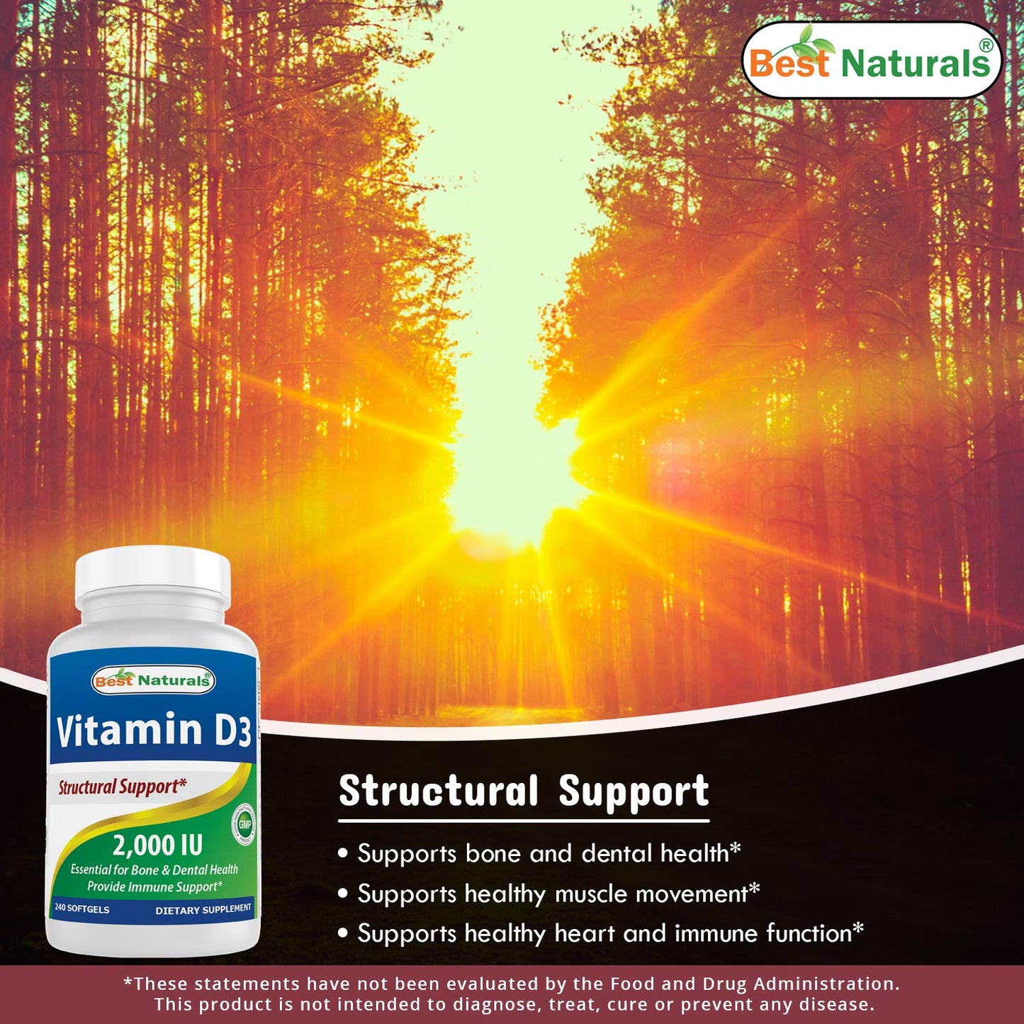 Inositol y Vitamina D3 Best Naturals probados en laboratorio