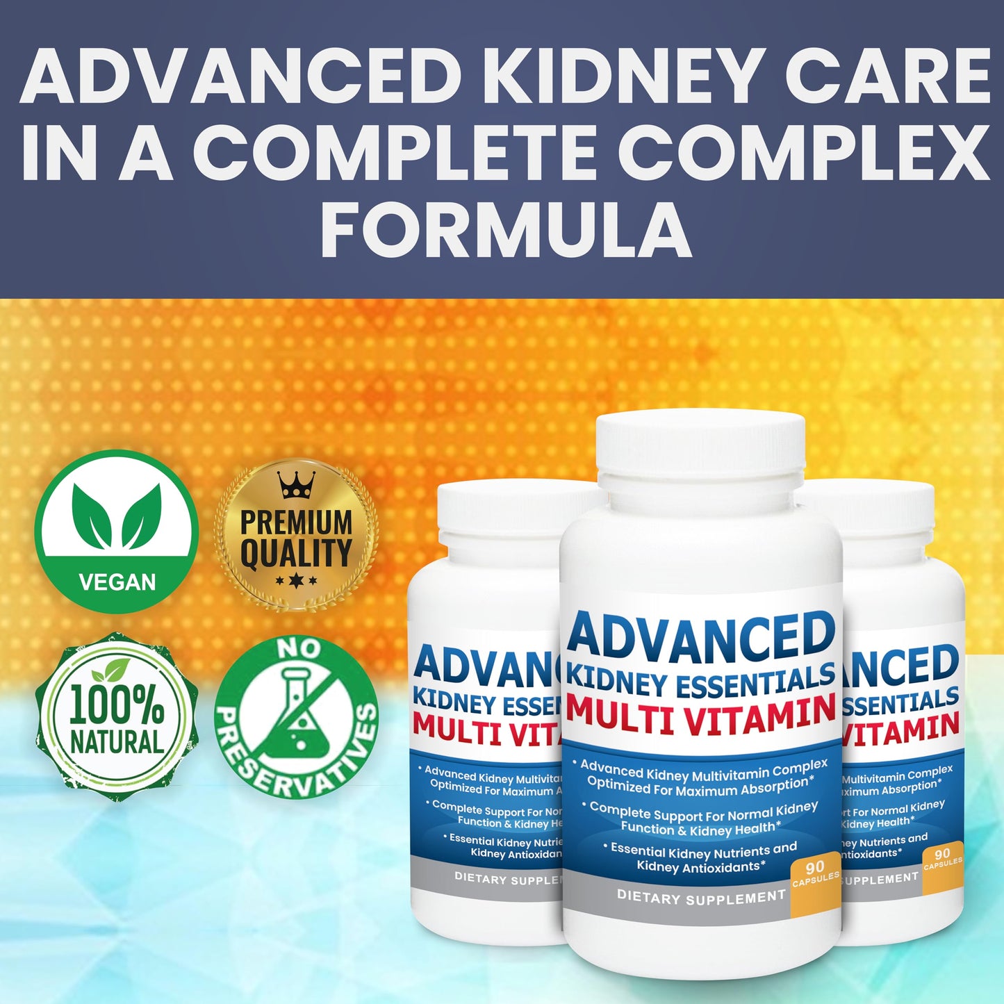Instrucciones y beneficios multivitamínico renal avanzado