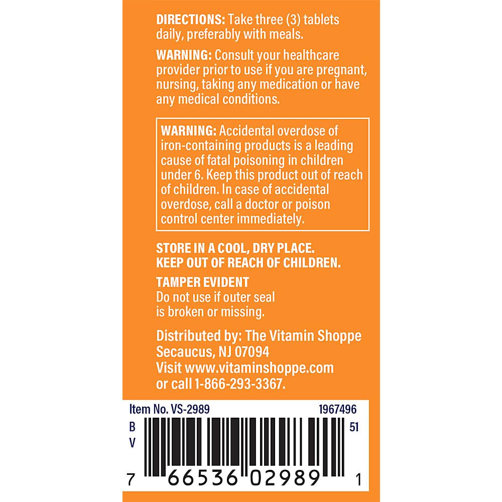 Instrucciones producto The Vitamin Shoppe Cabello Piel y Uñas