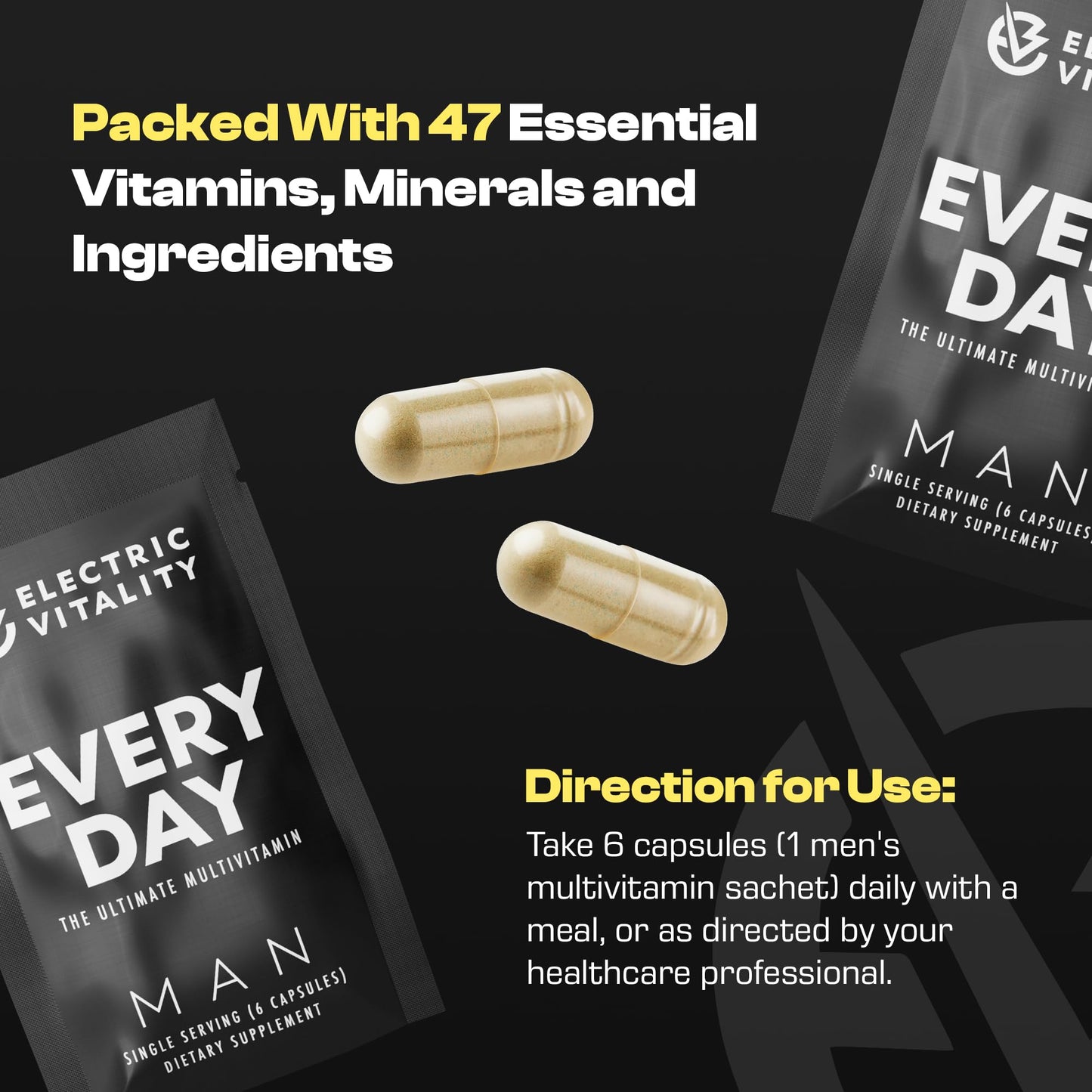 Direcciones de uso multivitaminas Electric Vitality