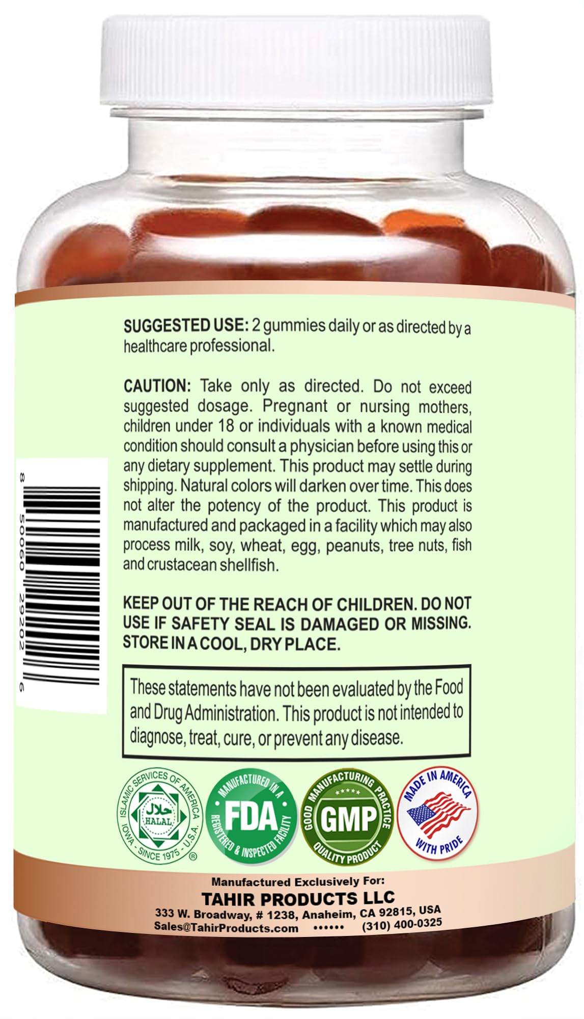 Instrucciones de uso de gomitas multivitamínicas halal