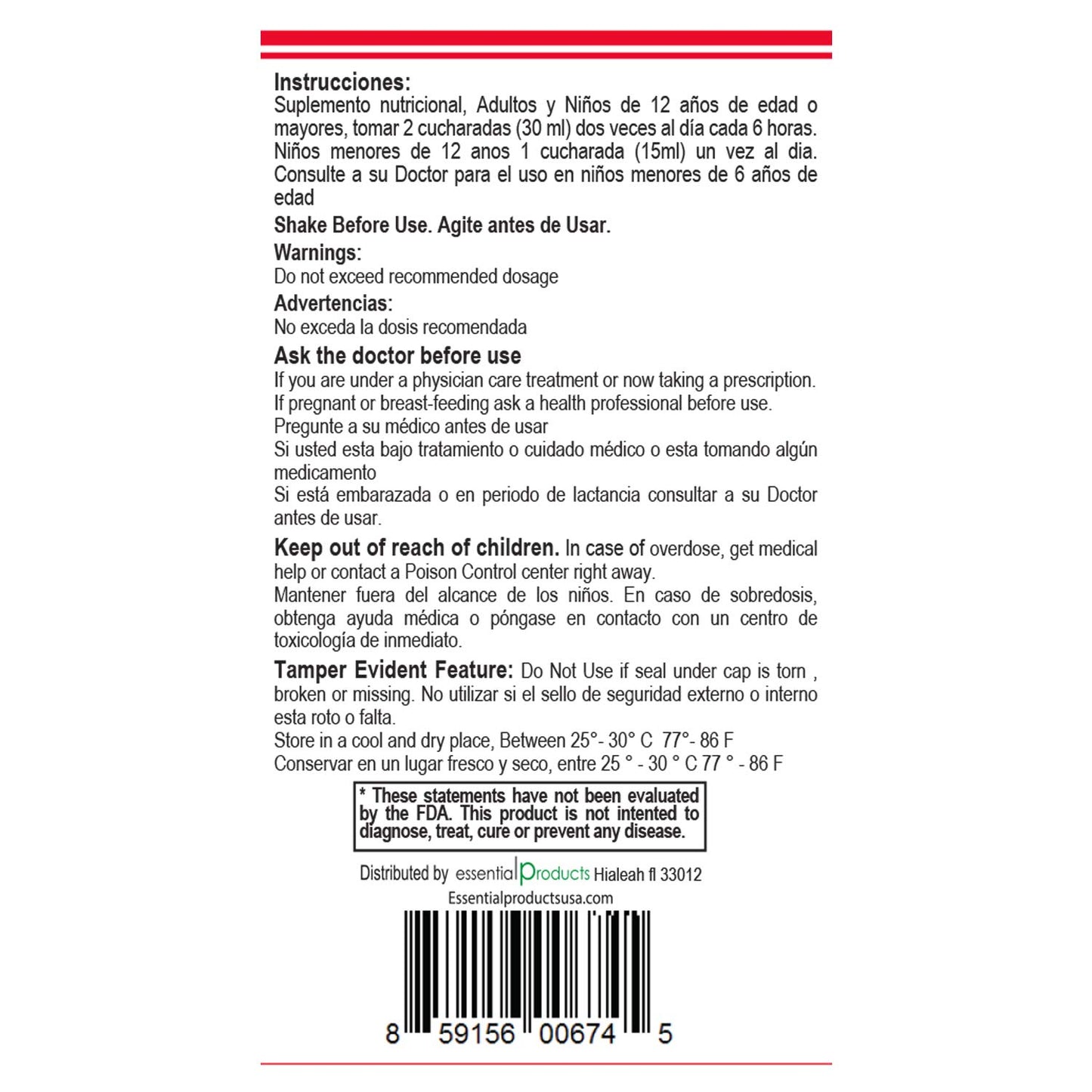 Instrucciones de uso jarabe berro y cebolla