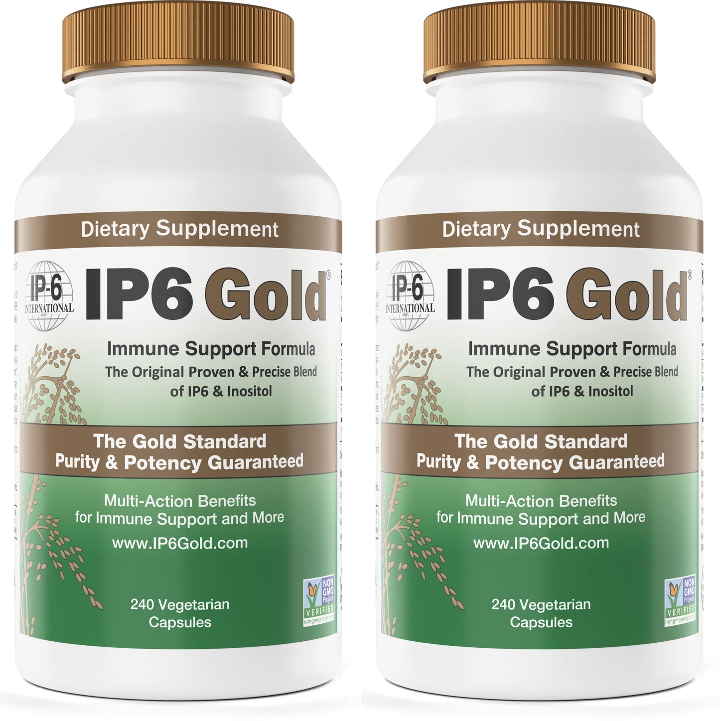 Suplemento IP6 Gold 240 cápsulas apoyo inmunológico antioxidantes