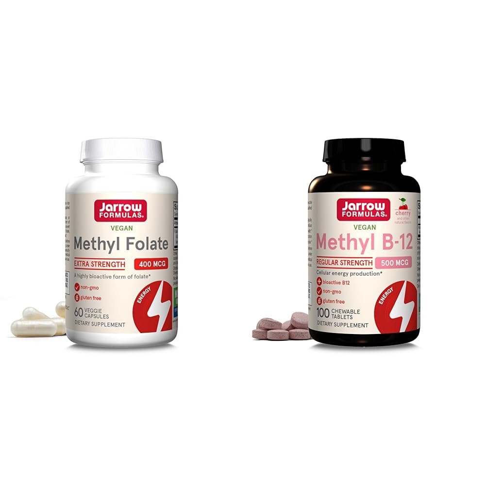 Jarrow Formulas metil folato y metil B-12 suplemento paquete