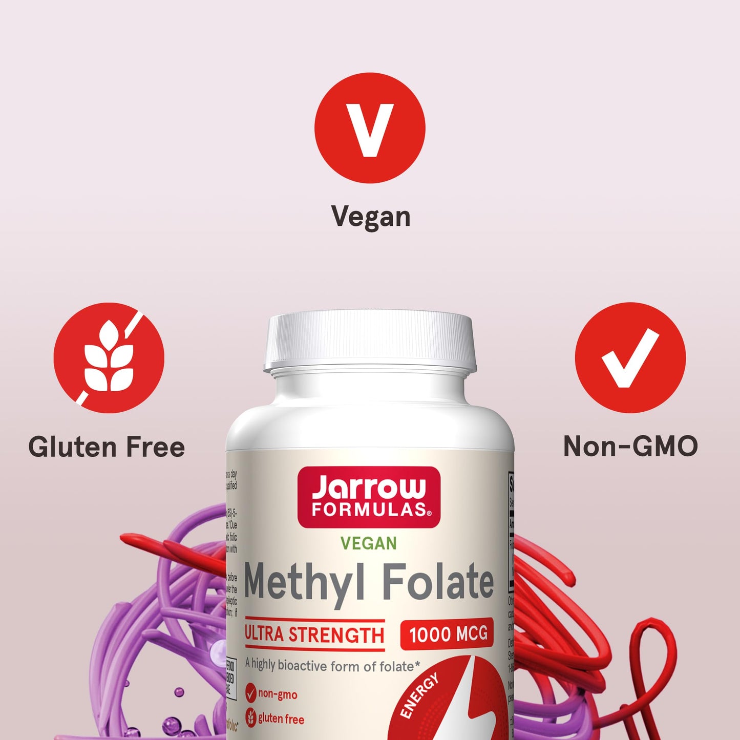Jarrow Formulas metilfolato 1000 mcg cápsulas para uso diario