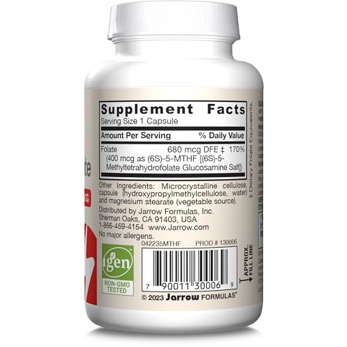 Jarrow Methyl Folate cápsulas vegetarianas