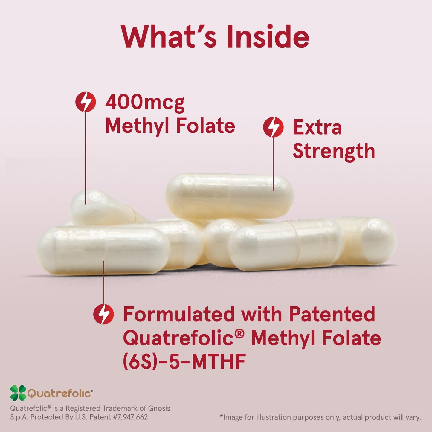 Cápsulas Jarrow Methyl Folate de 400 mcg