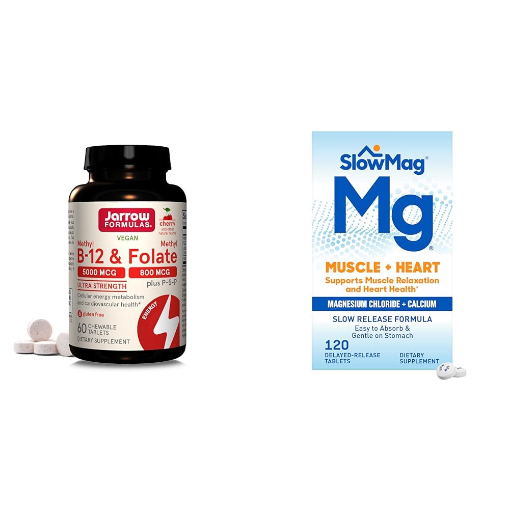 Jarrow Metil B-12 Metil Folato tabletas masticables para energía
