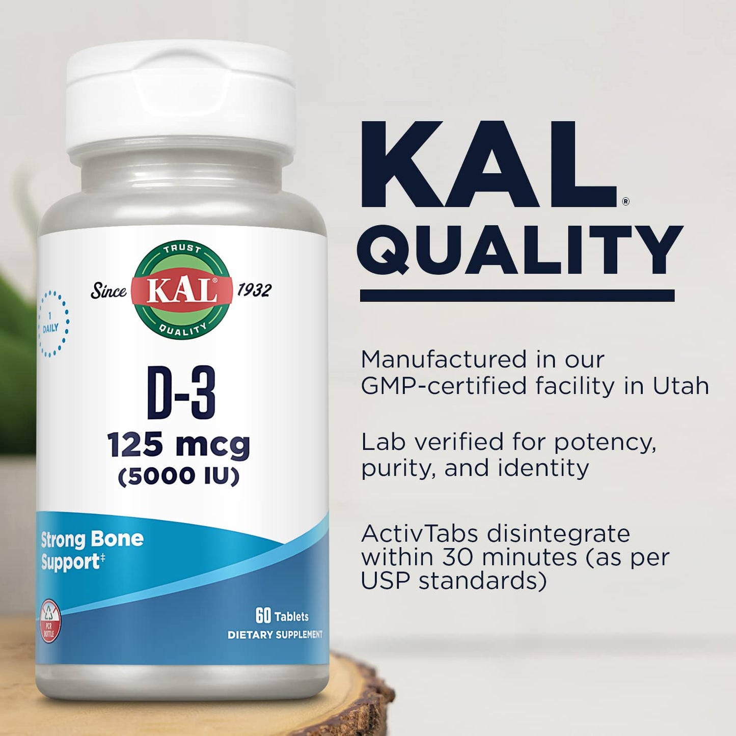 KAL D3 cápsulas para huesos fuertes y sistema inmune