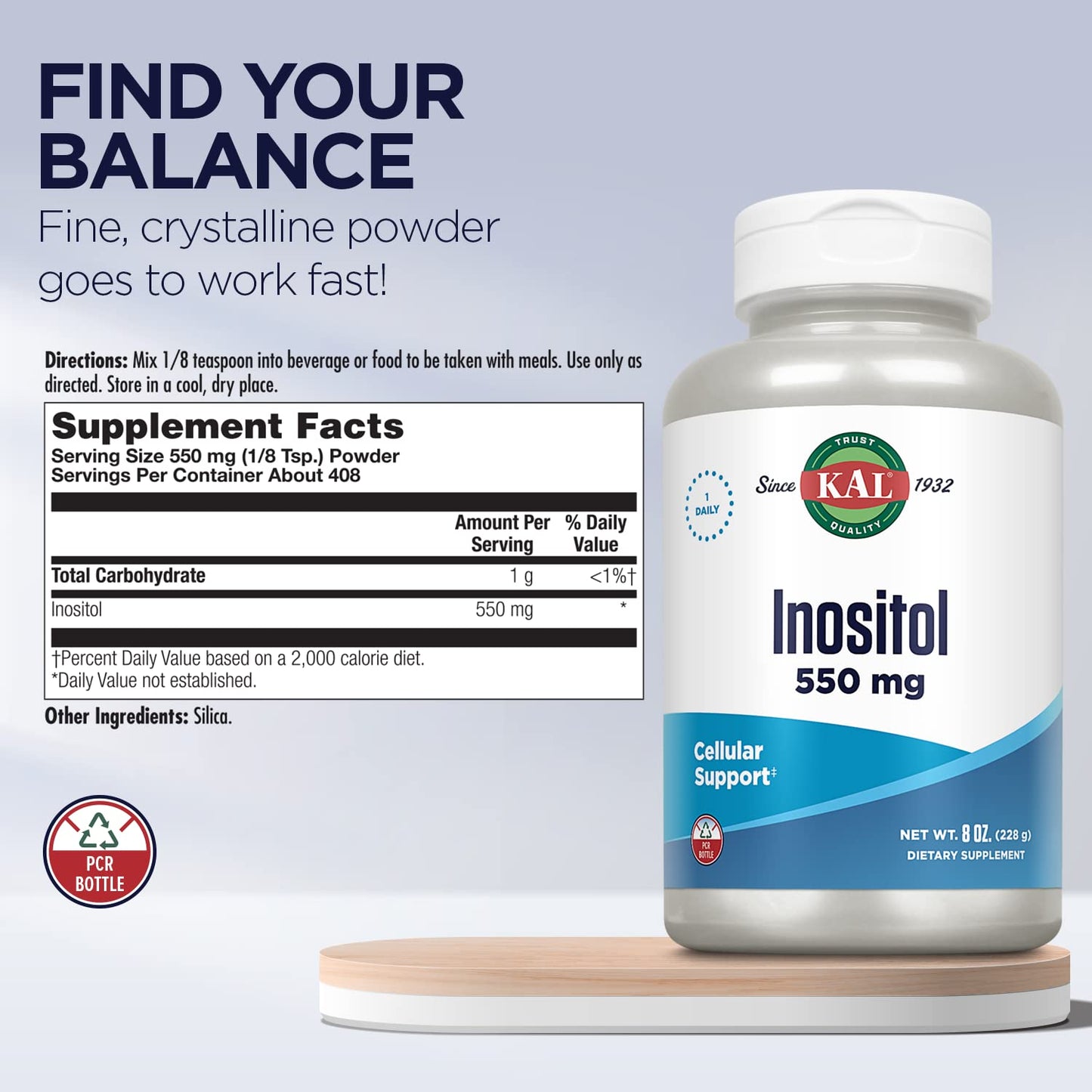 KAL fórmula de inositol para salud celular y energía diaria