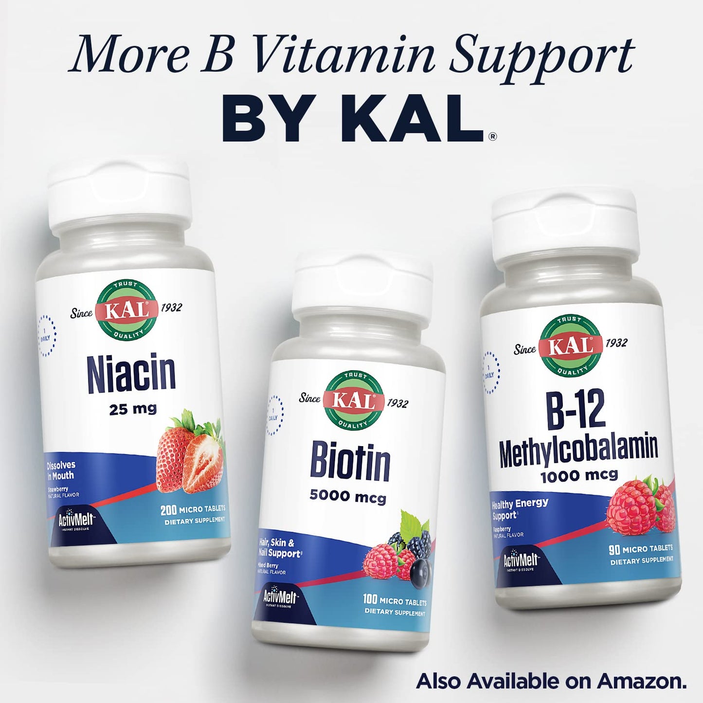 Tabletas KAL Metil Folato 800 mcg para salud y bienestar