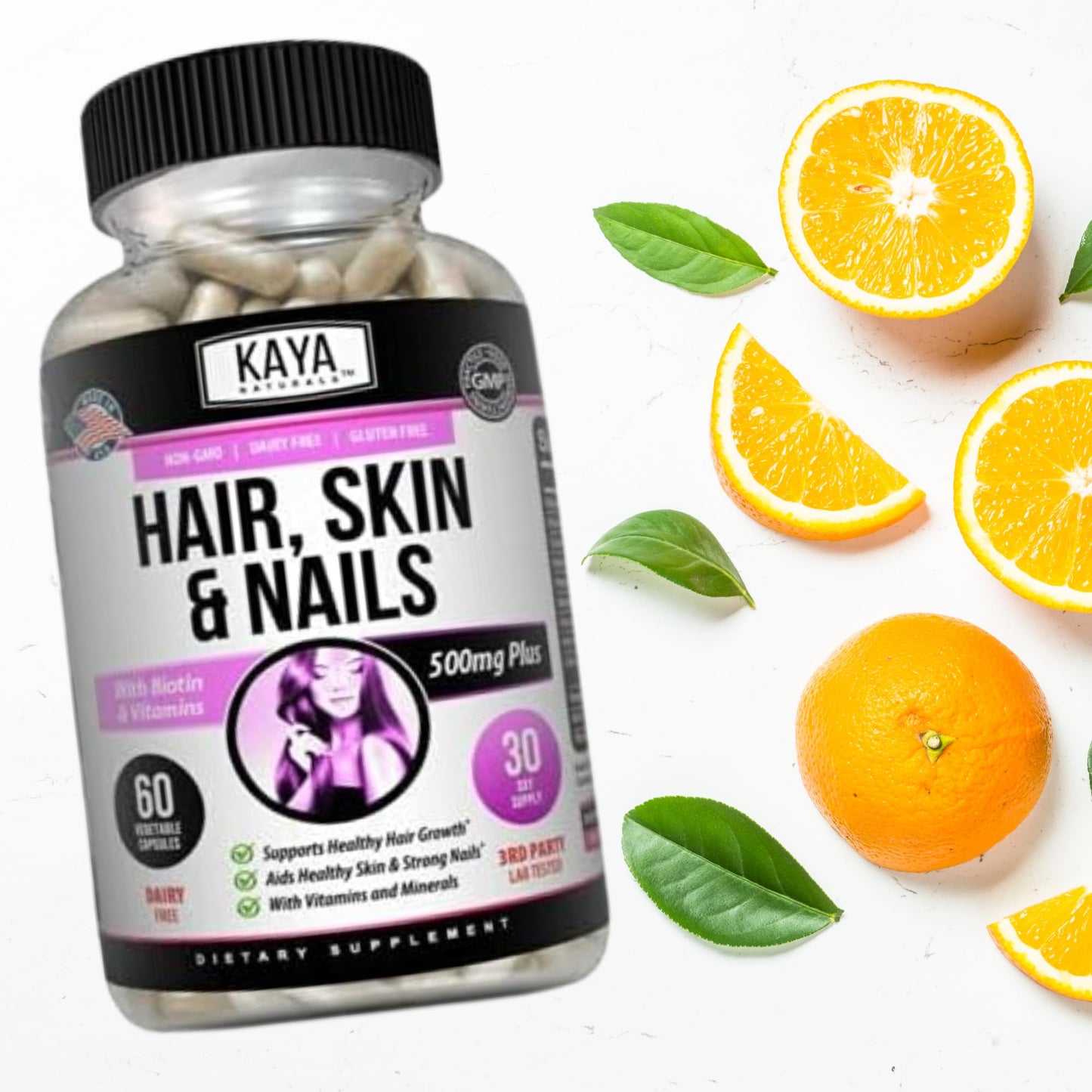 Kaya Naturals cápsulas para crecimiento saludable del cabello