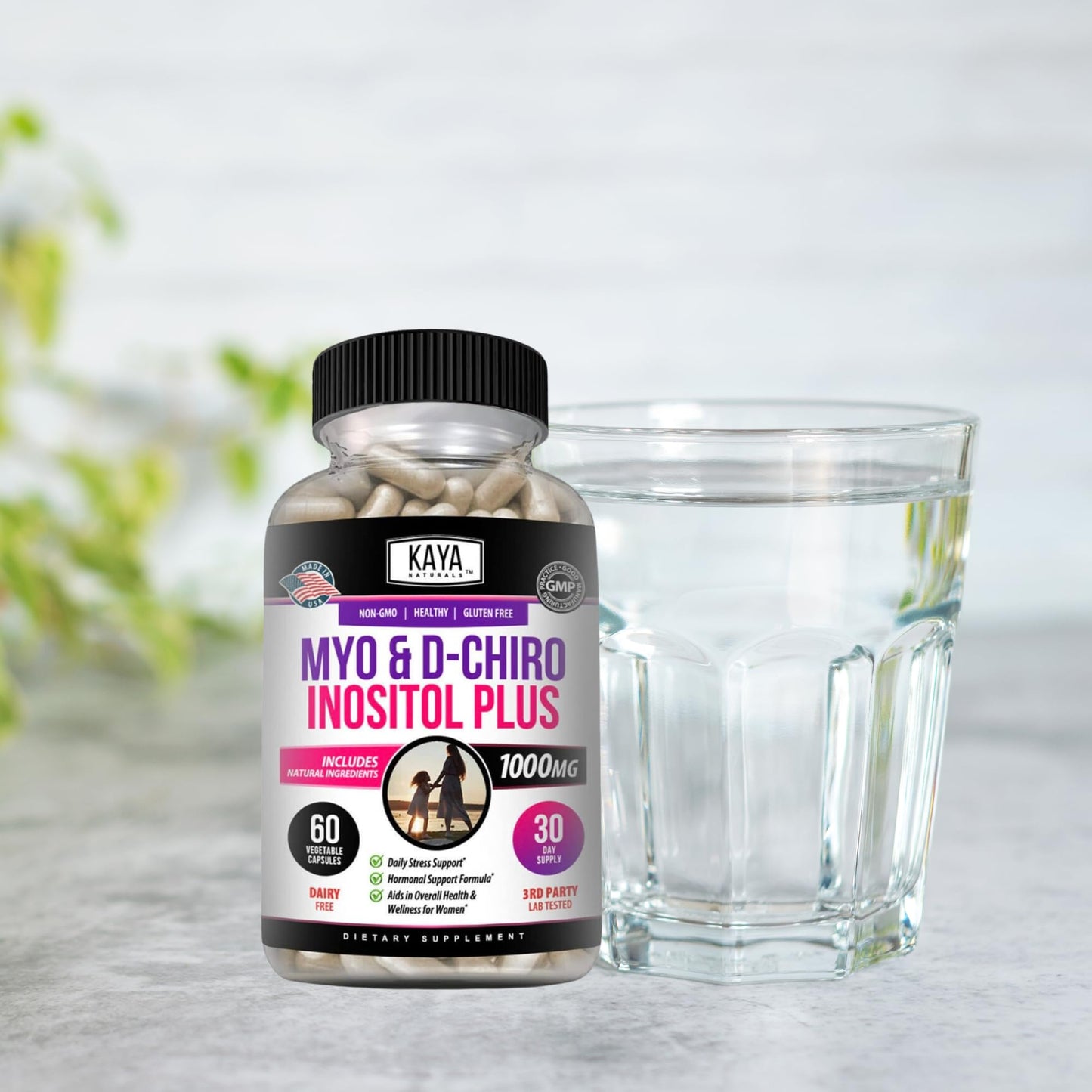 Kaya Naturals inositol para apoyo hormonal femenino seguro