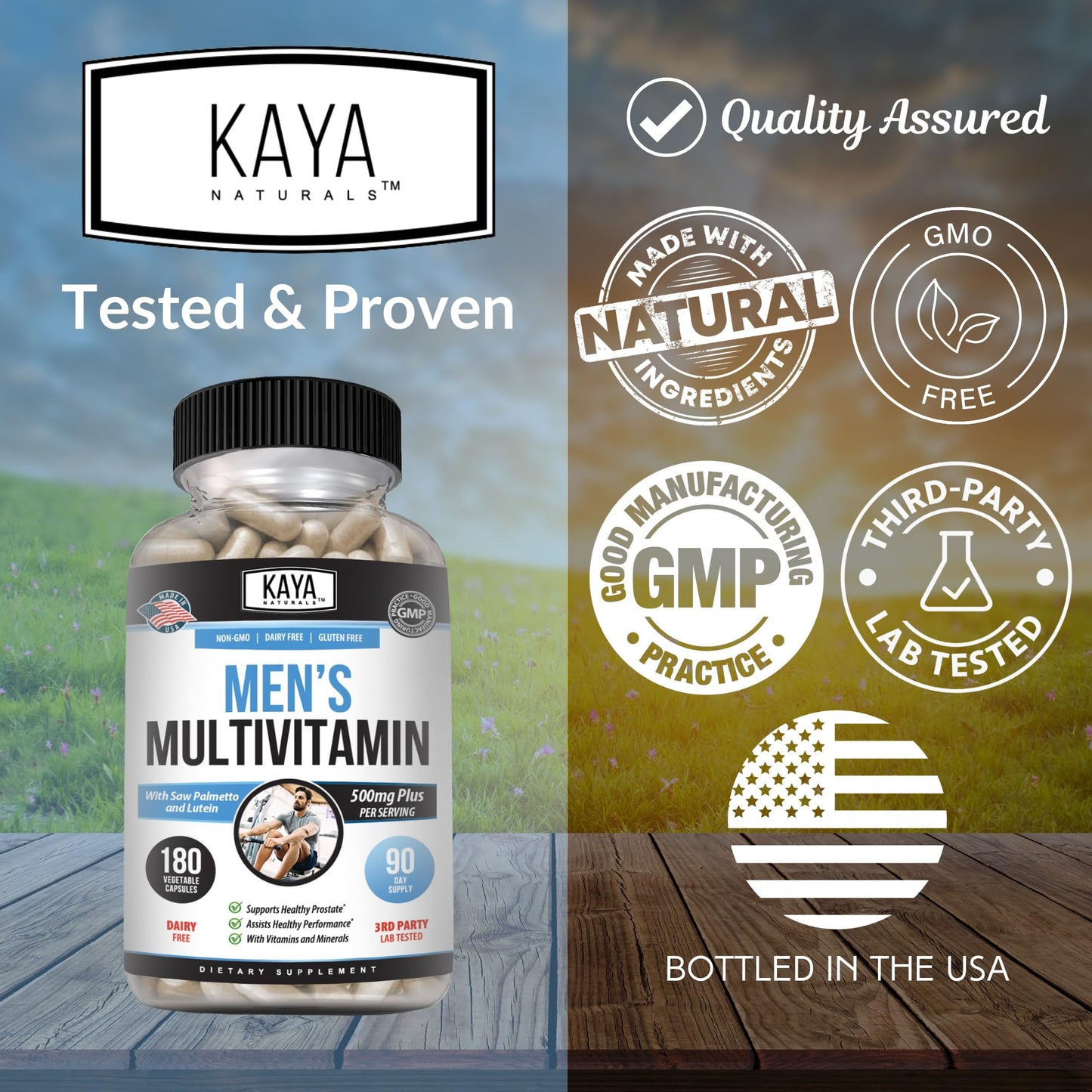 Kaya Naturals Multivitamínico y Mineral Para Hombres