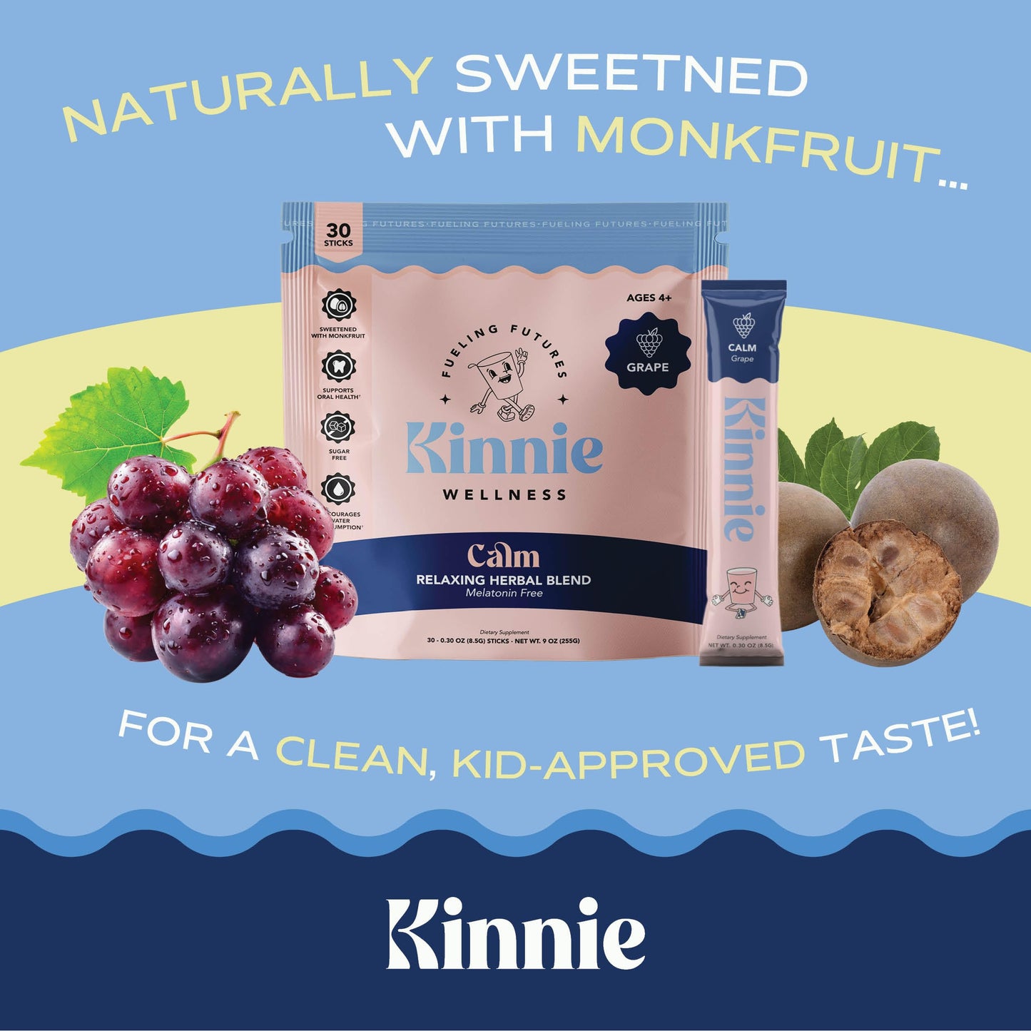 Kinnie Calm bebida calmante para niños sin melatonina