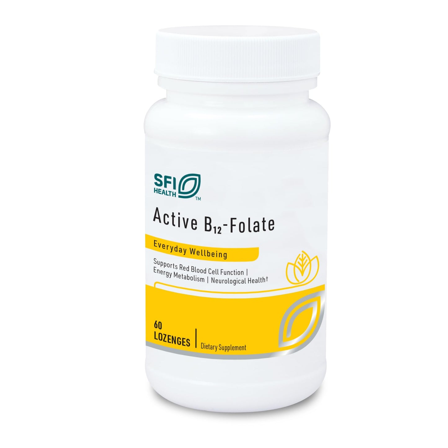 Klaire Labs SFI Health suplemento B12 y folato caja 60 tabletas
