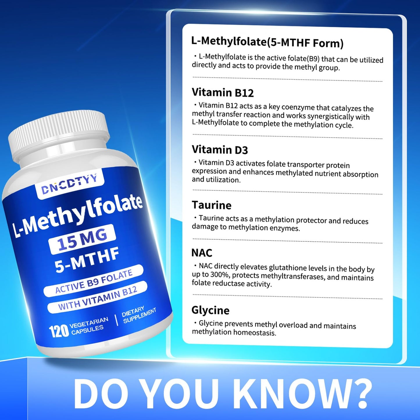 L-metilfolato 15mg de alta calidad