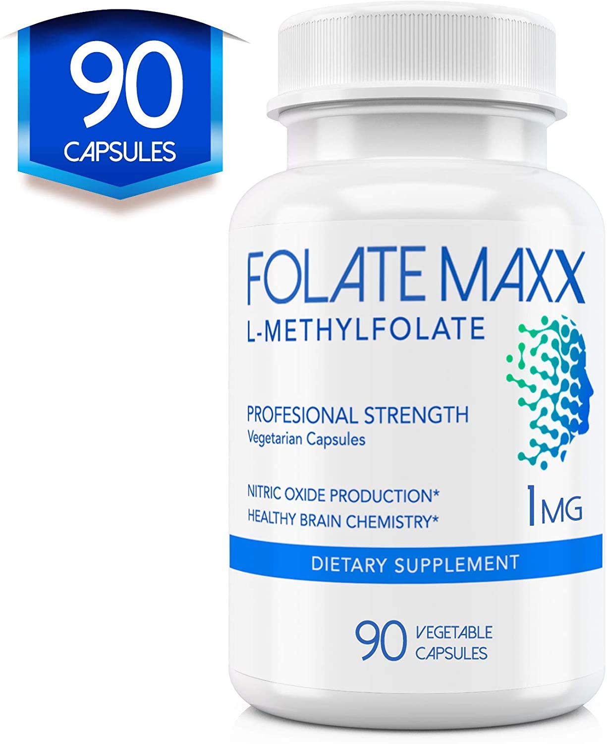 L-Metilfolato suplemento cápsulas 15mg múltiples vistas