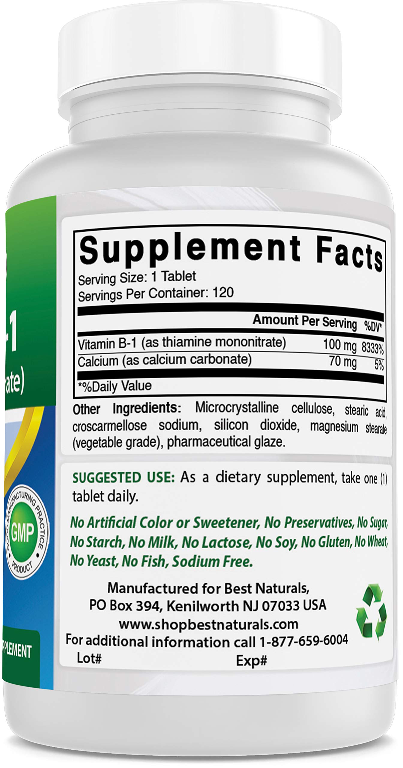 Laboratorio certificado cumple normas GMP Best Naturals vitaminas