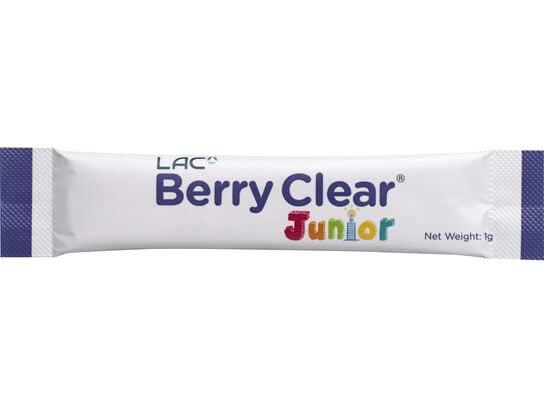 LAC Junior polvo Berry Clear para vista saludable envase frontal