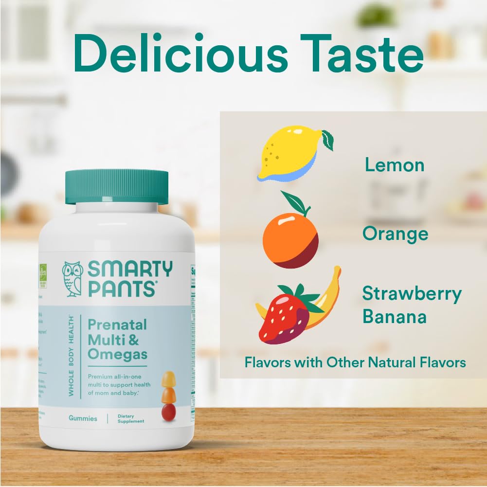 Lado botella SmartyPants vitaminas prenatales