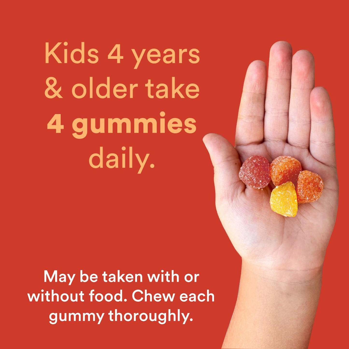Gominolas multivitamínicas SmartyPants lado de la caja para niños