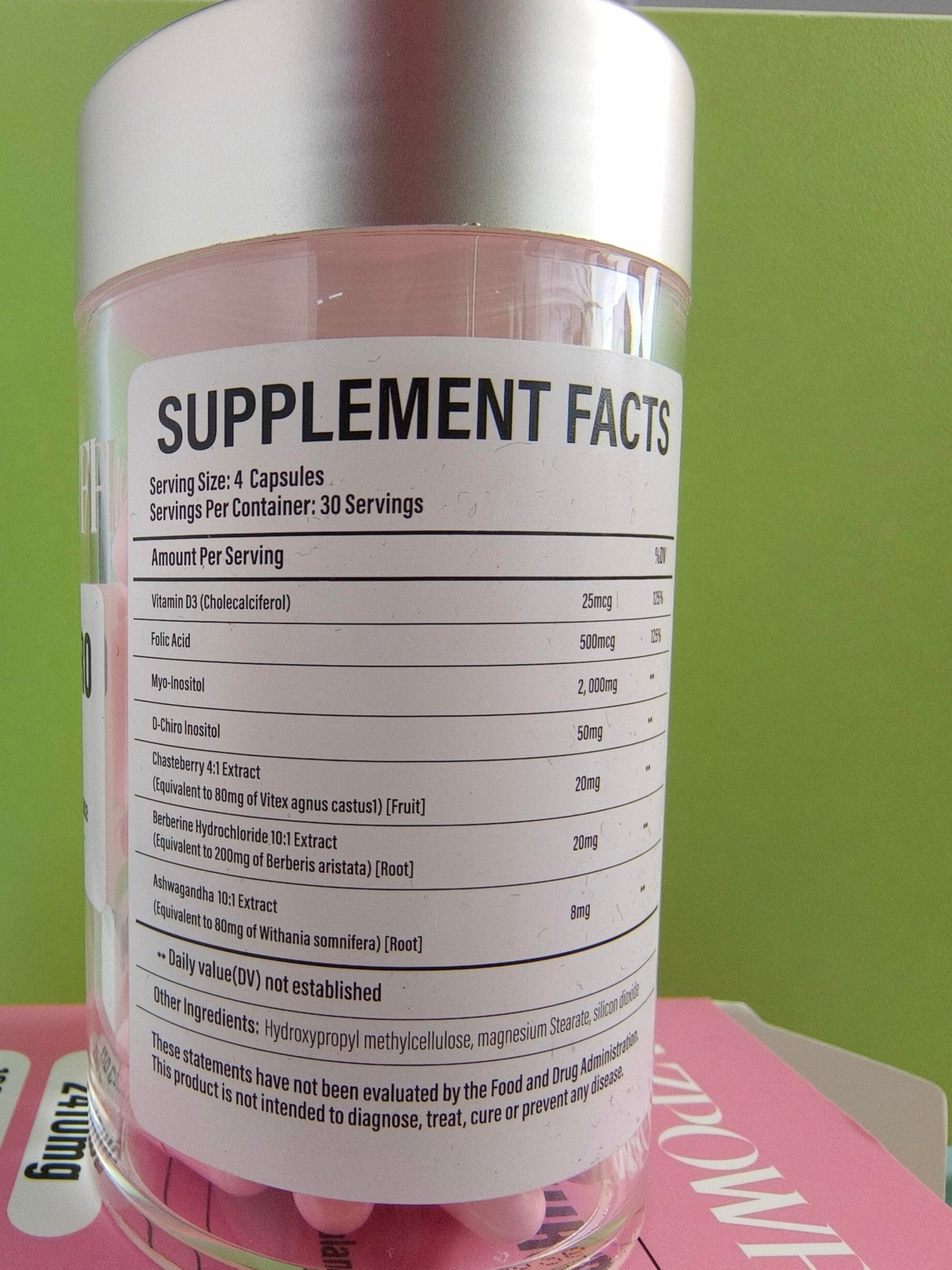 Lazpowfi suplemento de inositol con extractos naturales en cápsulas