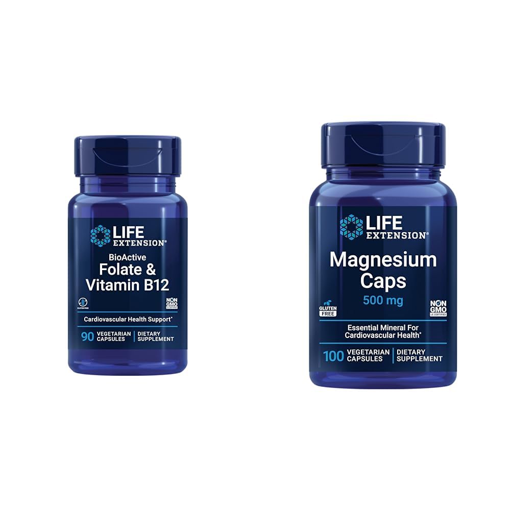 Life Extension BioActive Folato y Vitamina B12 paquete suplemento salud