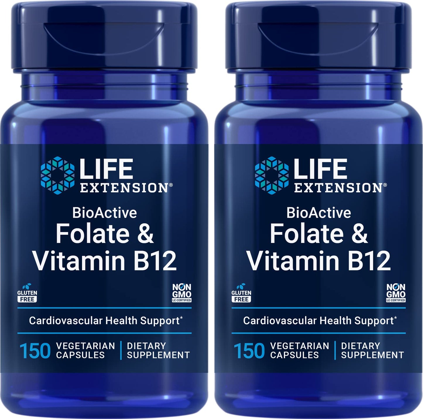 Life Extension folato bioactivo y vitamina b12 suplemento 150 cápsulas vegetales