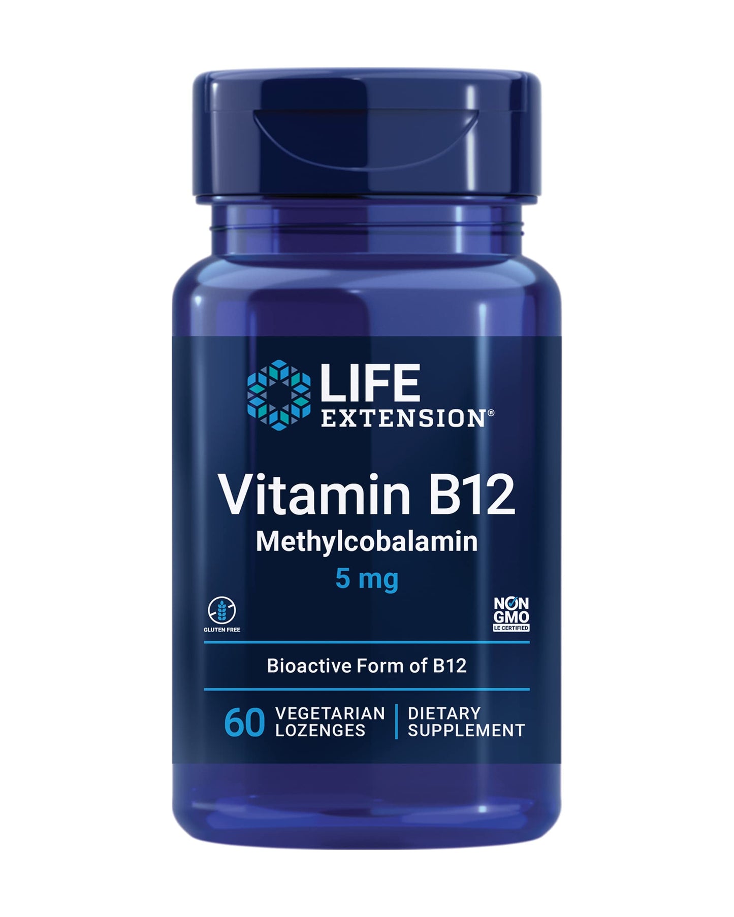 Life Extension Vitamina B12 metilcobalamina 60 pastillas rojo rosado