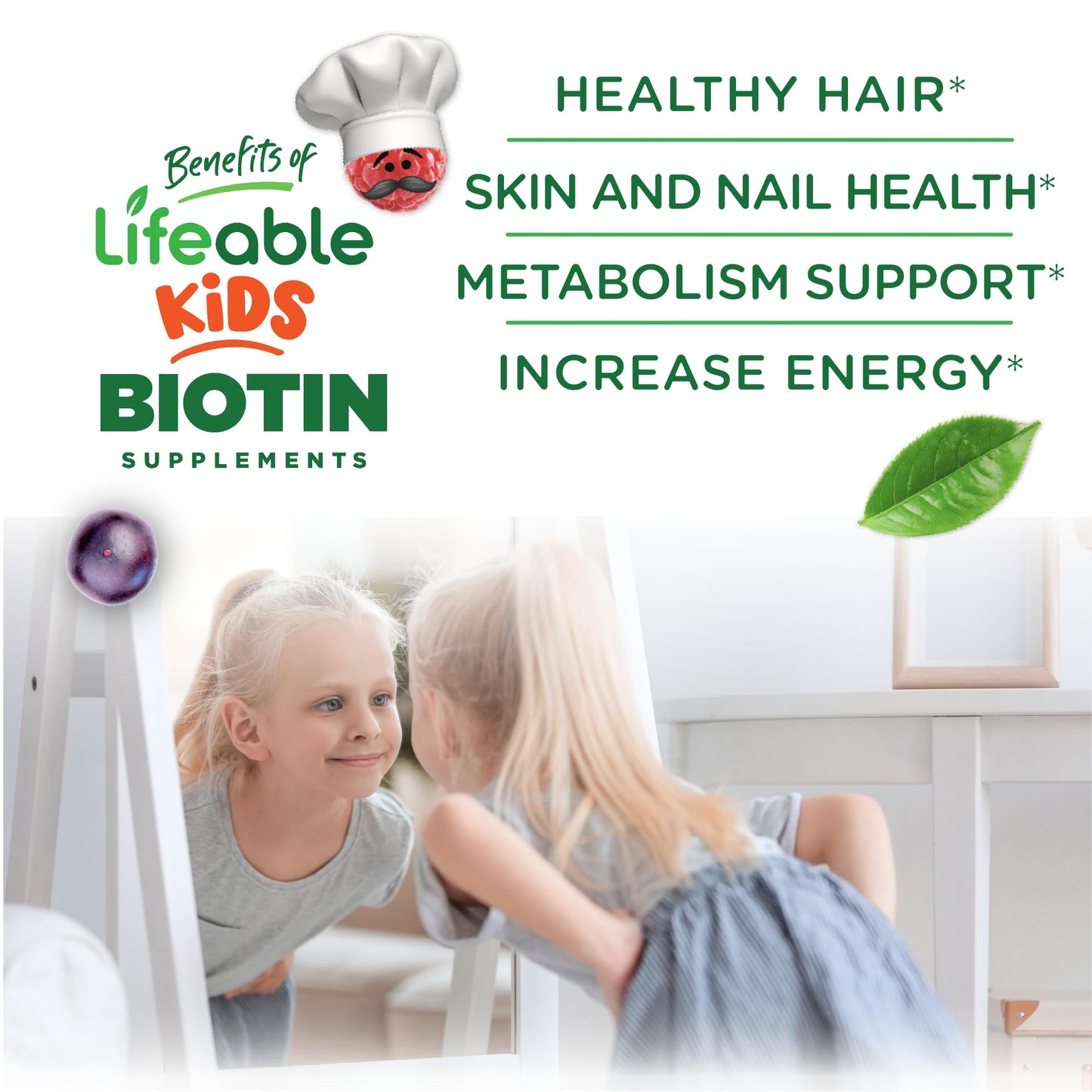 Lifeable biotina niños sabor frambuesa