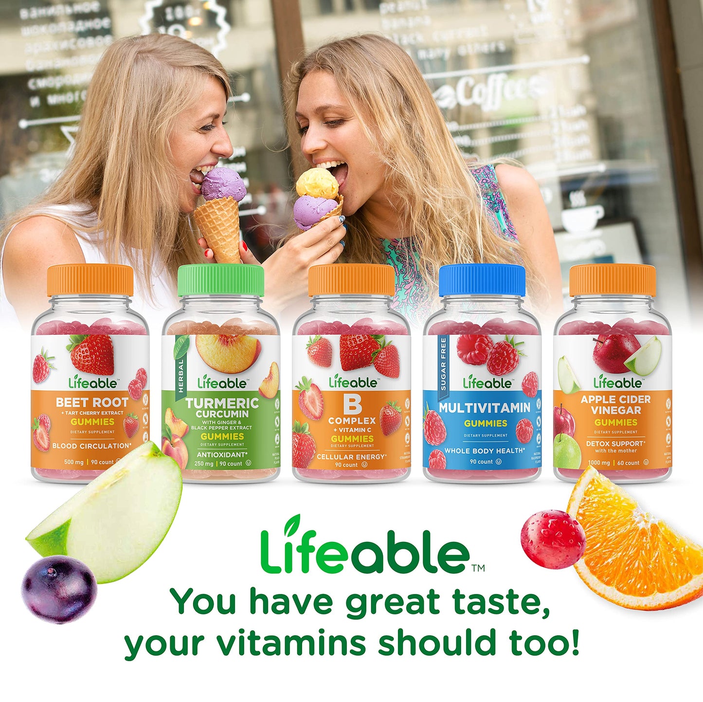 Lifeable gomitas vitamina b12 y d3 sin azúcar