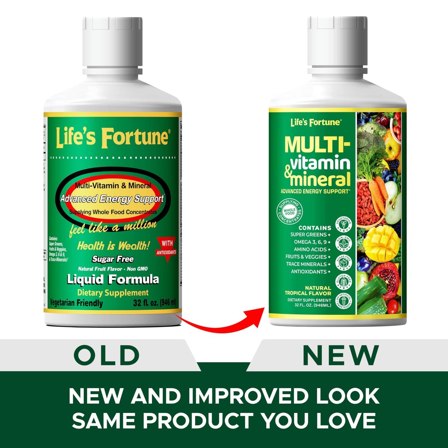 Life's Fortune Multivitamínico Líquido para bienestar general