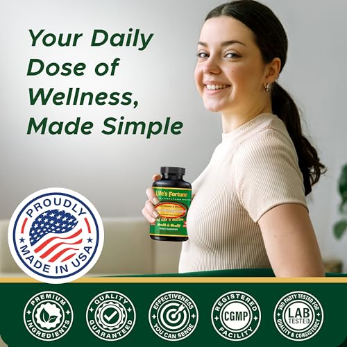 Multivitaminico Life's Fortune vista de frasco y tabletas